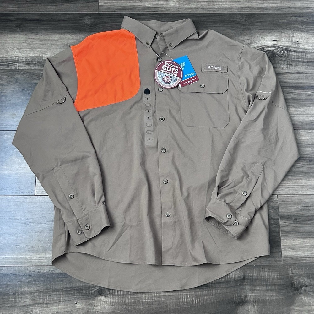 Columbia Blood and Guts Shooting Shirt Mens Size Large HM7733-250 New